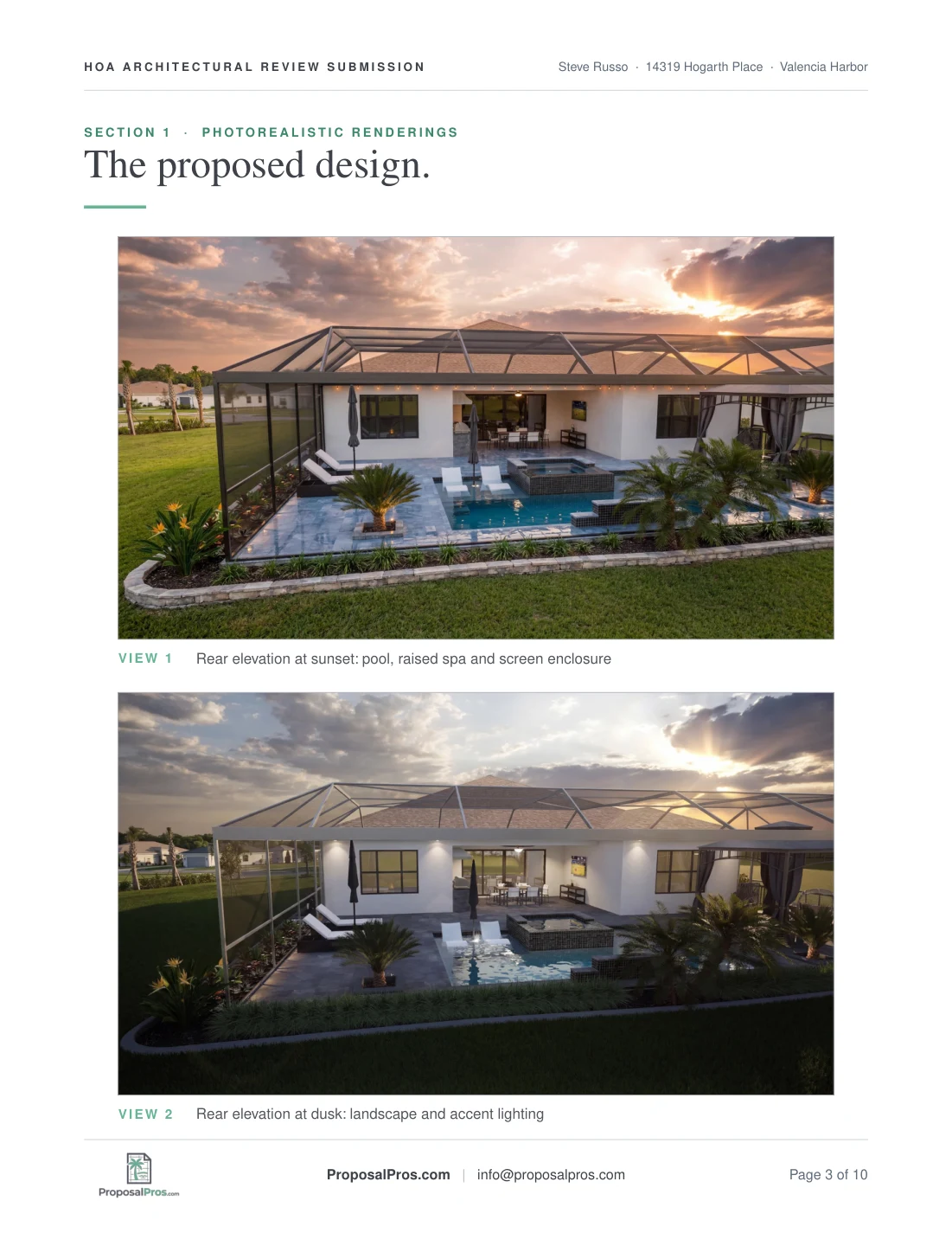 Sample HOA Board Submission Kit, page 3 of 10