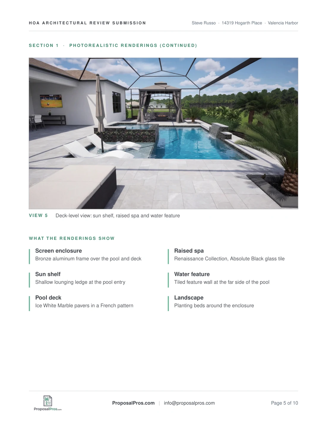 Sample HOA Board Submission Kit, page 5 of 10