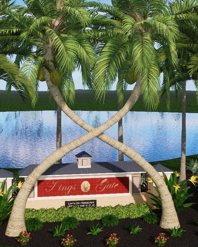 Cinematic walkthrough video frame of a residential outdoor design